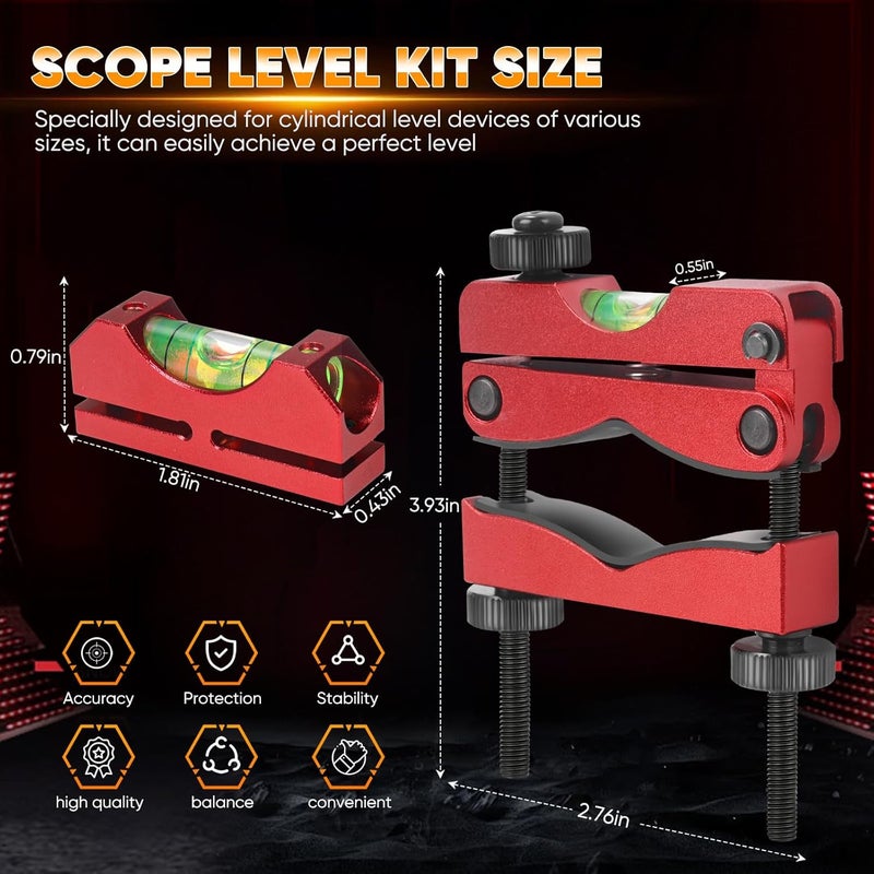 CXFDDV Scope Leveling Kit - Picatinny Scope Level, High Precision Scope Bubble Level, Magnetic Universal Leveling Tool - Image 4